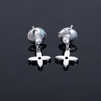 [Peak]VIDYLLE SILVER DIAMOND MINI DROP EARRINGS