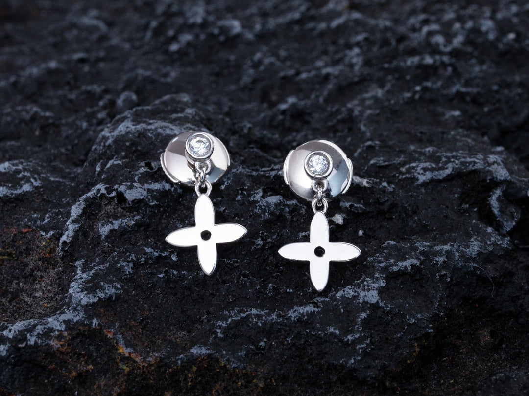 [Peak]VIDYLLE SILVER DIAMOND MINI DROP EARRINGS