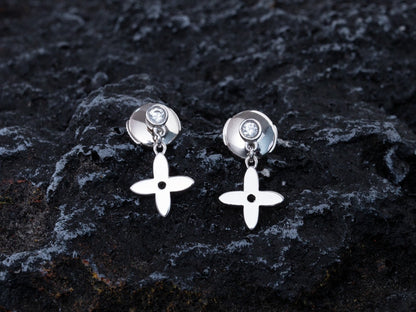 [Peak]VIDYLLE SILVER DIAMOND MINI DROP EARRINGS