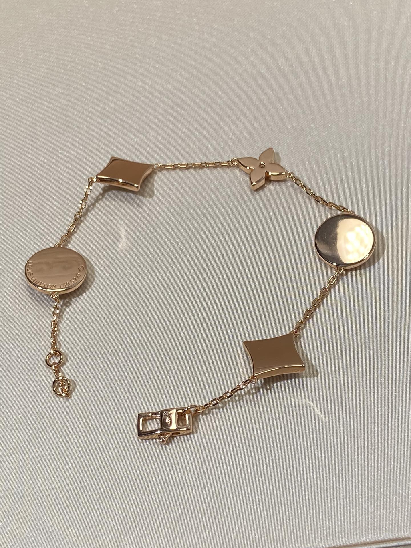 [Peak]STAR AND SUN 5 MOTIF MOP ROSE GOLD BRACELET