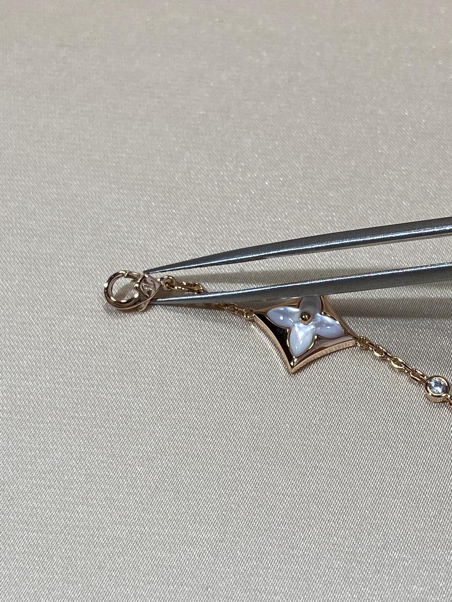 [Peak]STAR 4 MOTIF MOP DIAMOND ROSE GOLD BRACELET