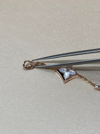 [Peak]STAR 4 MOTIF MOP DIAMOND ROSE GOLD BRACELET