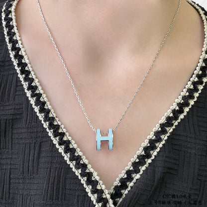 [Peak]POP H SKY BLUE NECKLACE