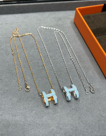 [Peak]POP H SKY BLUE NECKLACE
