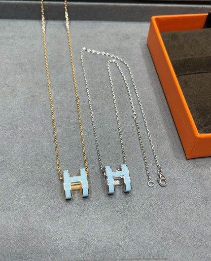 [Peak]POP H SKY BLUE NECKLACE