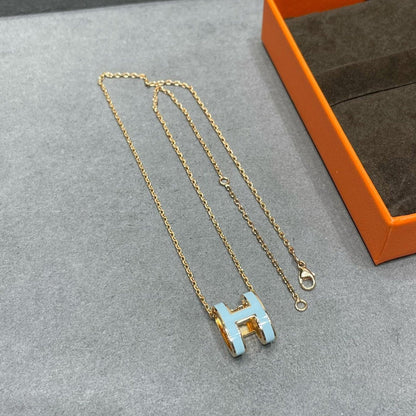 [Peak]POP H SKY BLUE NECKLACE