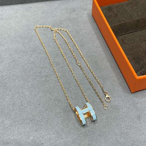 [Peak]POP H SKY BLUE NECKLACE