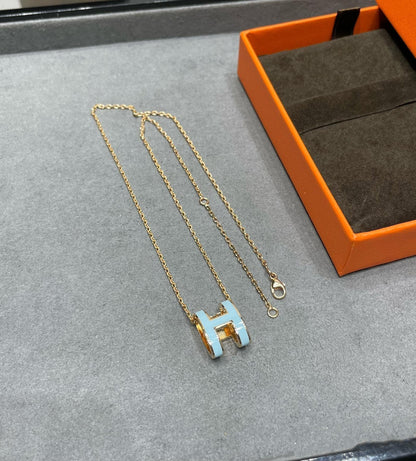 [Peak]POP H SKY BLUE NECKLACE