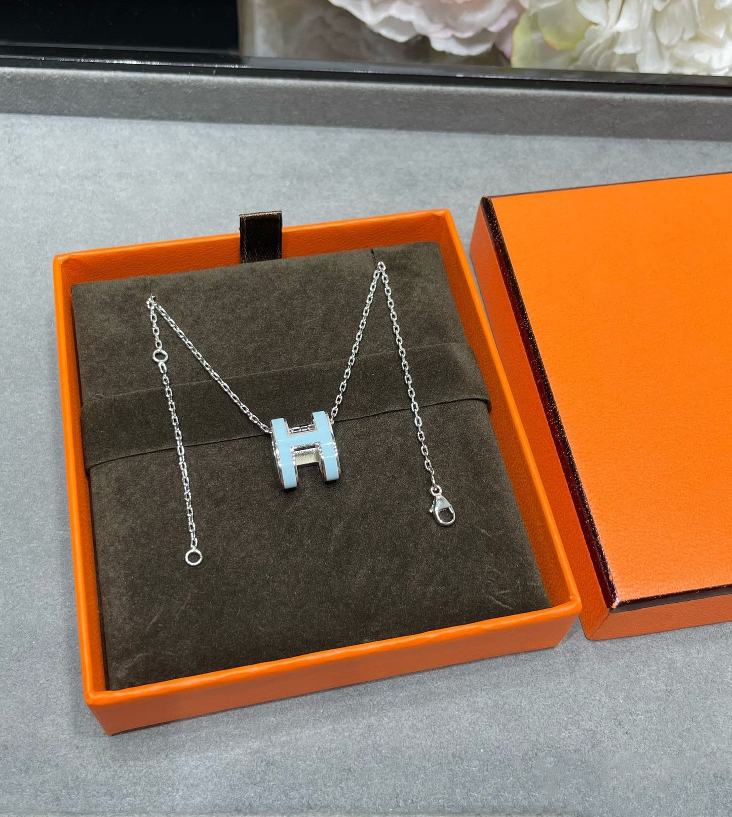 [Peak]POP H SKY BLUE NECKLACE