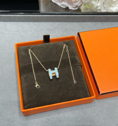 [Peak]POP H SKY BLUE NECKLACE