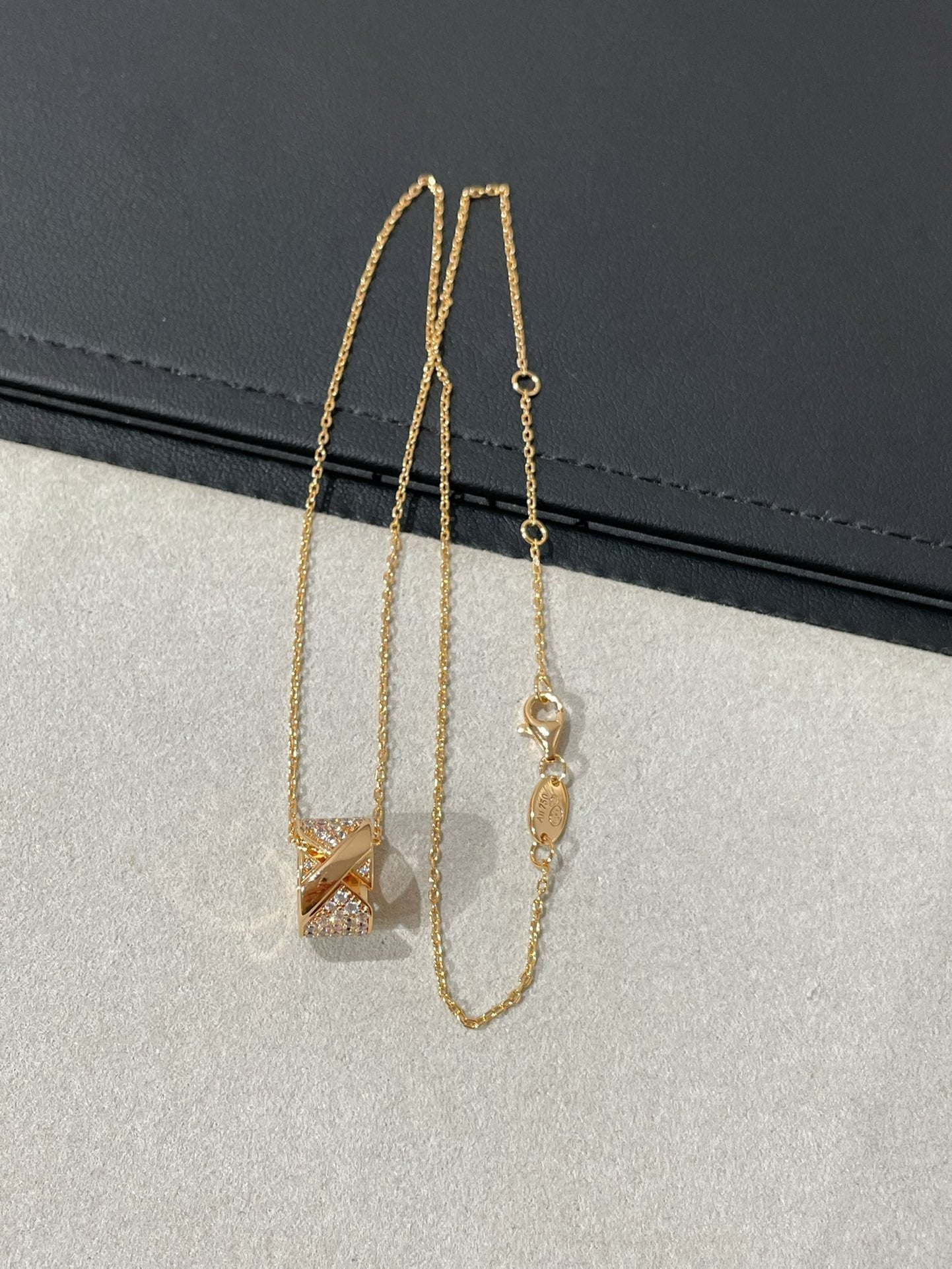 [Peak]LIENS EVIDENCE DIAMOND PAVED NECKLACE