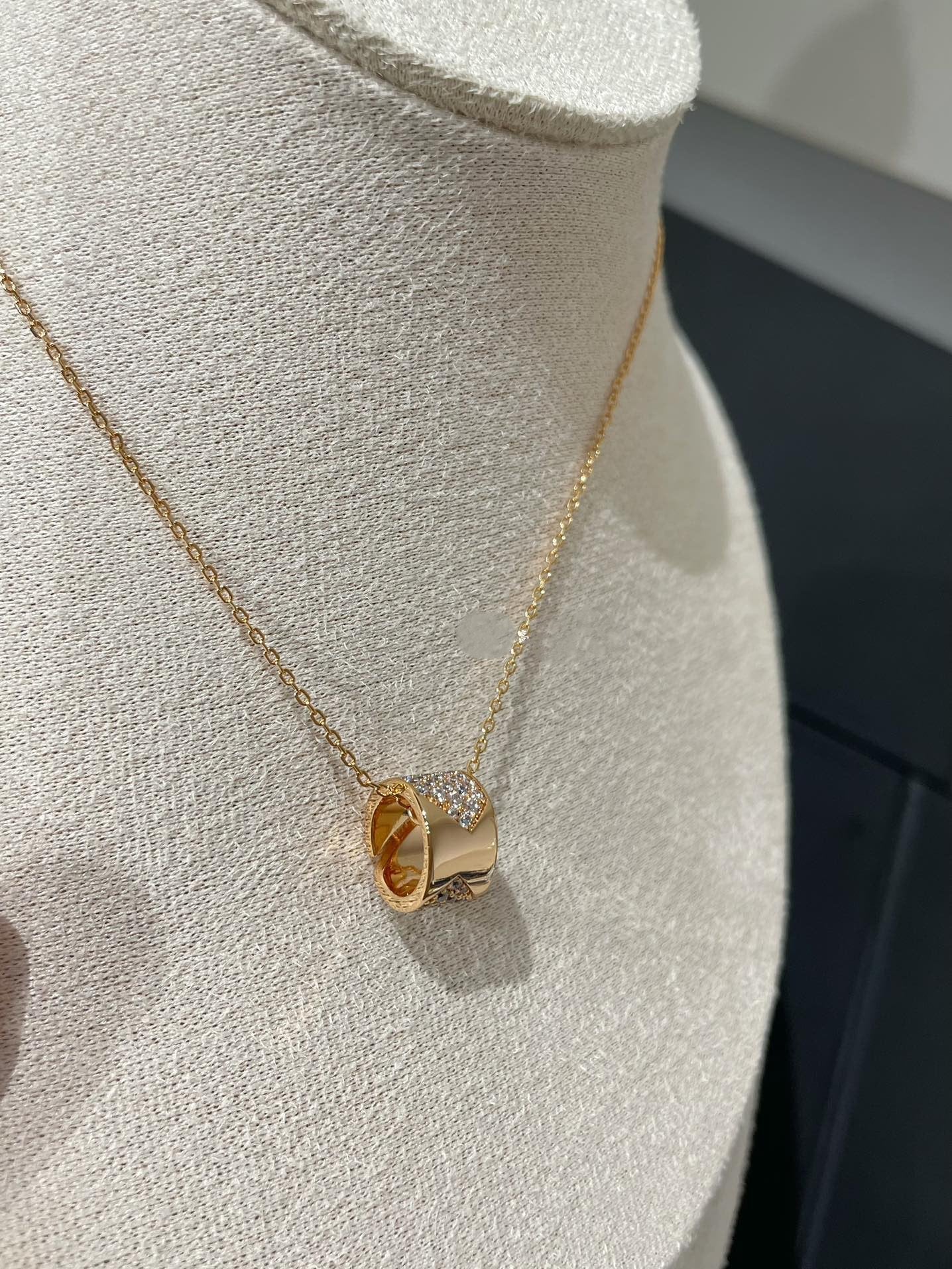 [Peak]LIENS EVIDENCE DIAMOND PAVED NECKLACE