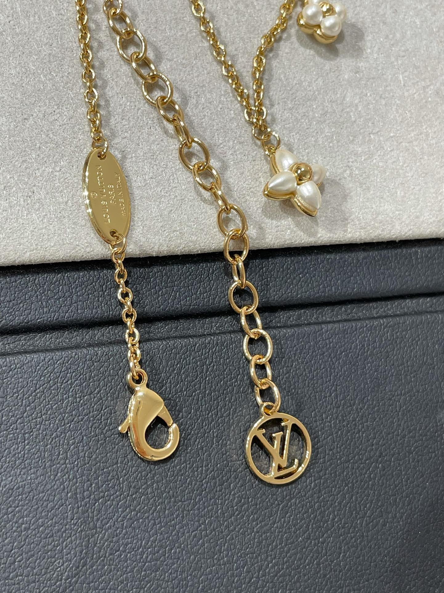 [Peak]FLOWERGRAM GOLD MOP DOUBLE ROW NECKLACE