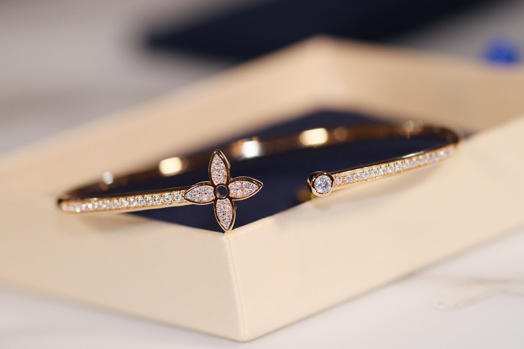 [Peak]IDYLLE GOLD OPEN BRACELET DIAMOND PAVED