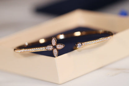 [Peak]IDYLLE GOLD OPEN BRACELET DIAMOND PAVED