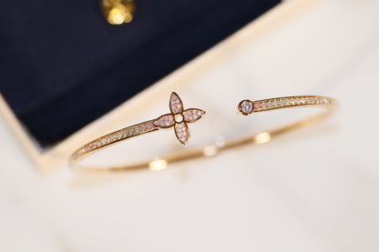 [Peak]IDYLLE GOLD OPEN BRACELET DIAMOND PAVED