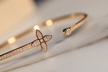 [Peak]IDYLLE GOLD OPEN BRACELET DIAMOND PAVED