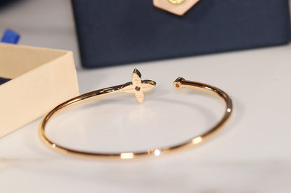 [Peak]IDYLLE GOLD OPEN BRACELET DIAMOND PAVED