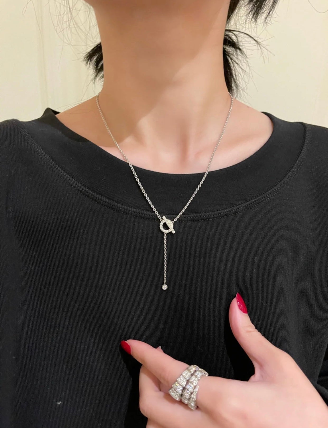 [Peak]FINESSE SILVER DIAMOND NECKLACE