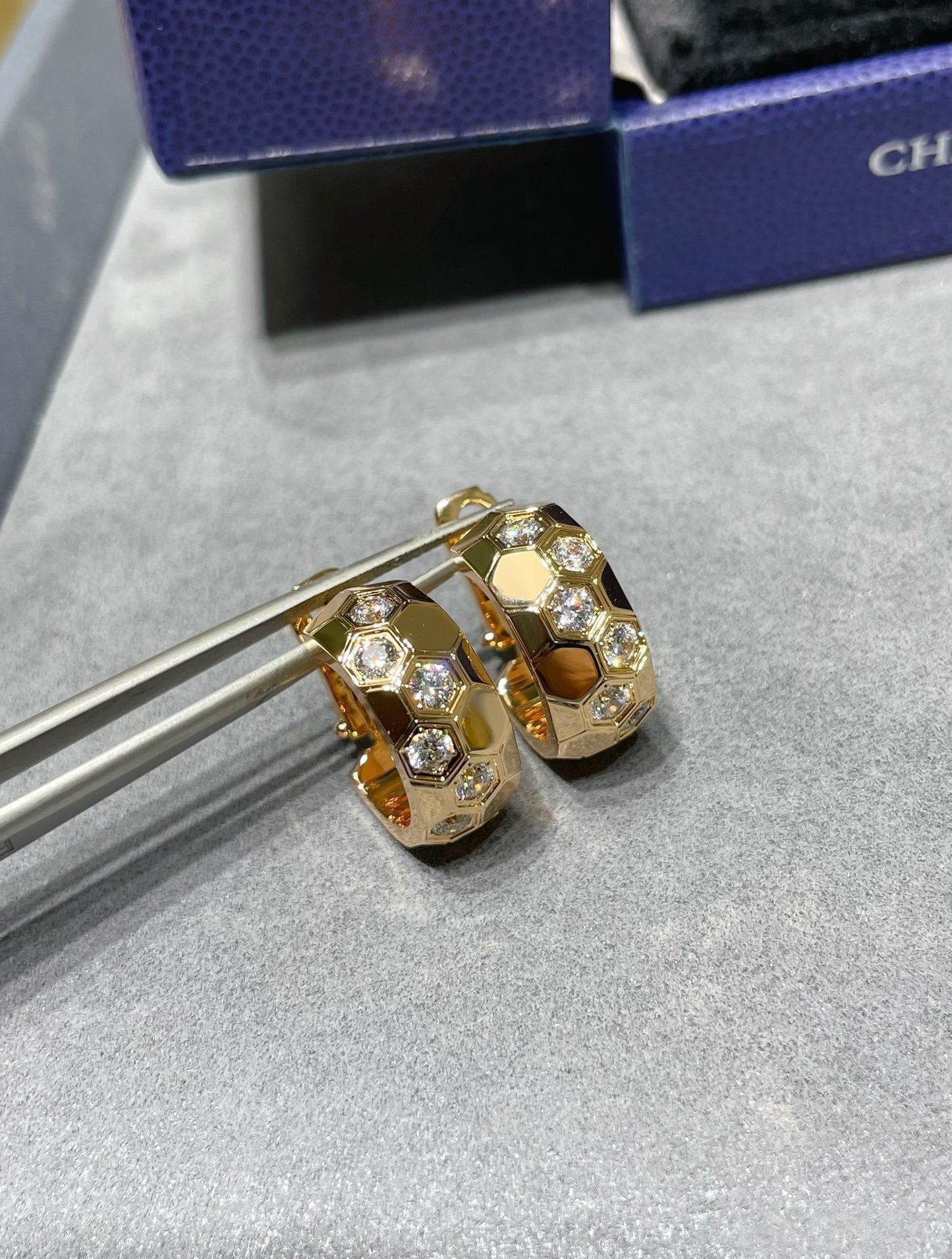 [Peak]BEE LOVE DIAMOND HOOP EARRINGS
