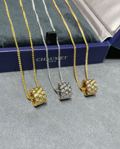[Peak]BEE LOVE DIAMOND PAVED 3 ROW NECKLACE