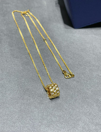 [Peak]BEE LOVE DIAMOND PAVED 3 ROW NECKLACE