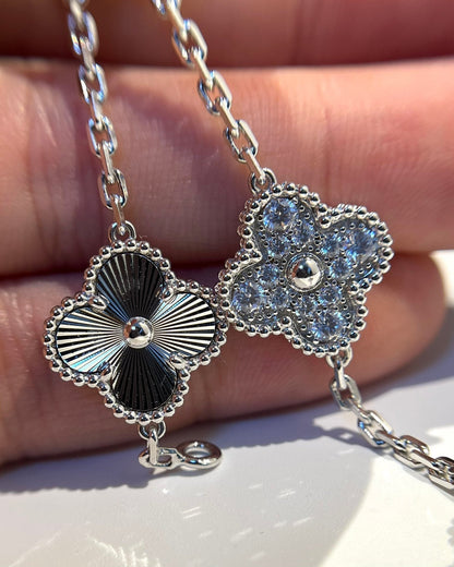 [Peak]LUCKY CLOVER 5-MOTIF BRACELET - LASER COLLECTION