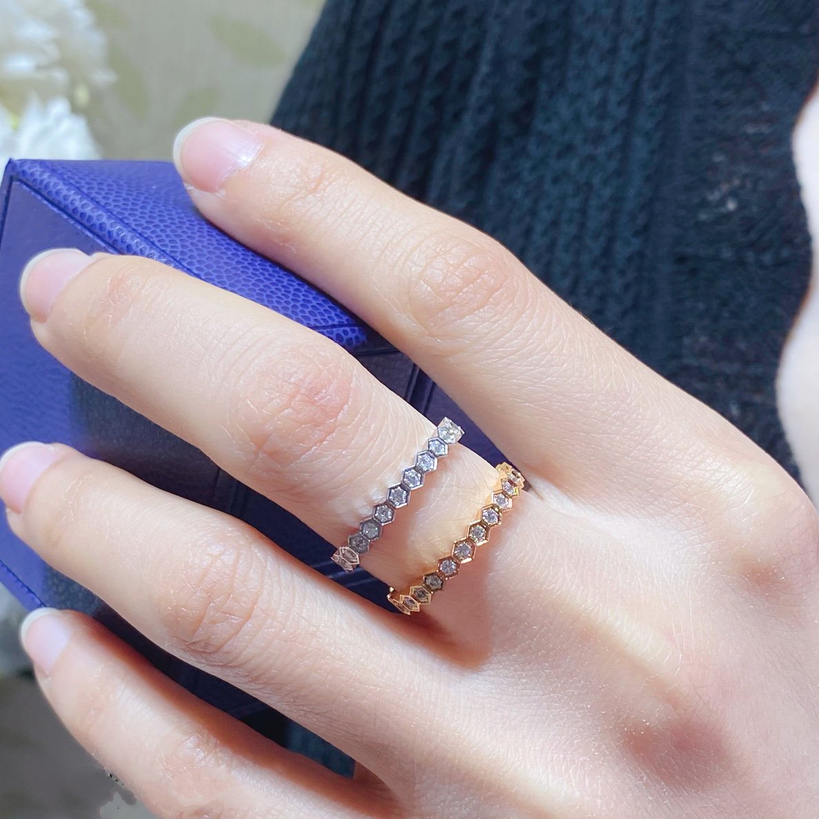 [Peak]BEE LOVE DIAMOND PAVED SMALL RING