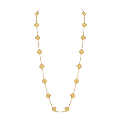 [Peak]CLASSIC 20-MOTIF LUCKY CLOVER LONG NECKLACE GOLD COLLECTION