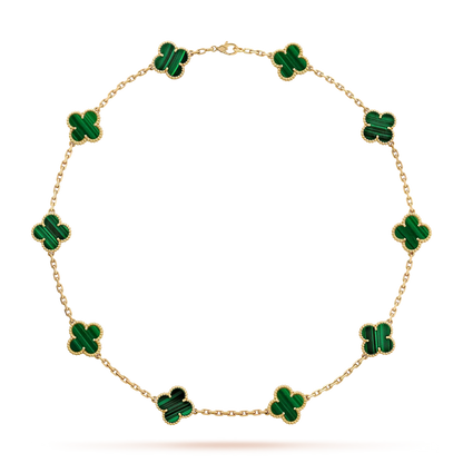 [Peak]CLASSIC LUCKY 10-MOTIF CLOVER NECKLACE GOLD COLLECTION