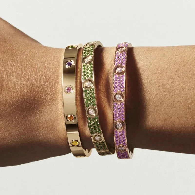 [Peak]CLASSIC 6.1MM LOVE BRACELET 10-DIAMOND MULTICOLOR