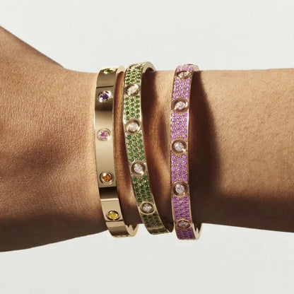 [Peak]CLASSIC 6.1MM LOVE BRACELET 10-DIAMOND MULTICOLOR