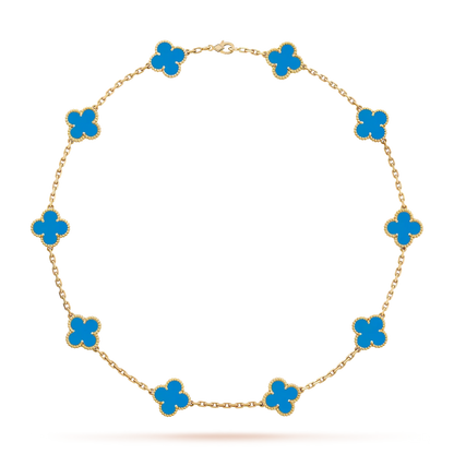 [Peak]CLASSIC LUCKY 10-MOTIF CLOVER NECKLACE GOLD COLLECTION