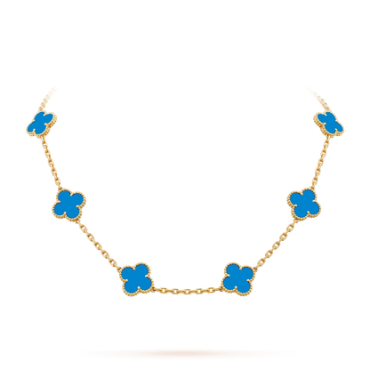 [Peak]CLASSIC LUCKY 10-MOTIF CLOVER NECKLACE GOLD COLLECTION