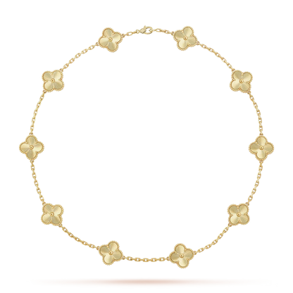 [Peak]CLASSIC LUCKY 10-MOTIF CLOVER NECKLACE GOLD COLLECTION