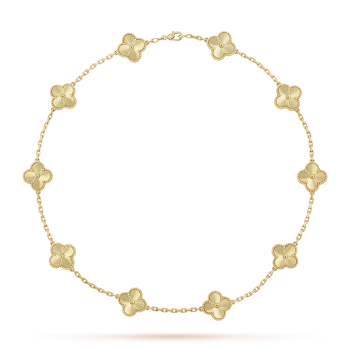 [Peak]CLASSIC LUCKY 10-MOTIF CLOVER NECKLACE GOLD COLLECTION
