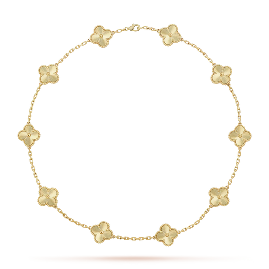 [Peak]CLASSIC LUCKY 10-MOTIF CLOVER NECKLACE GOLD COLLECTION