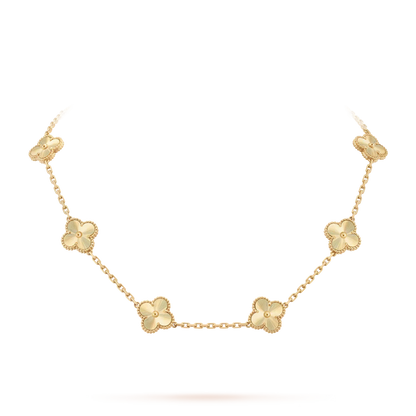 [Peak]CLASSIC LUCKY 10-MOTIF CLOVER NECKLACE GOLD COLLECTION