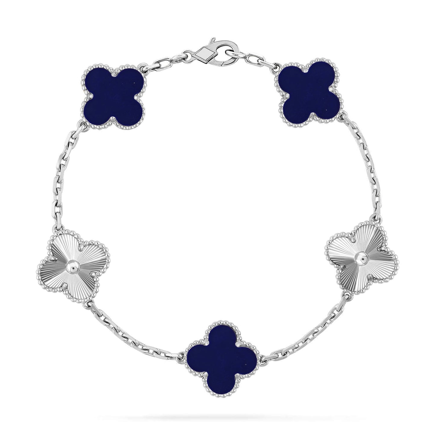 [Peak]LUCKY CLOVER 5-MOTIF BRACELET - LAPIS LAZULI COLLECTION