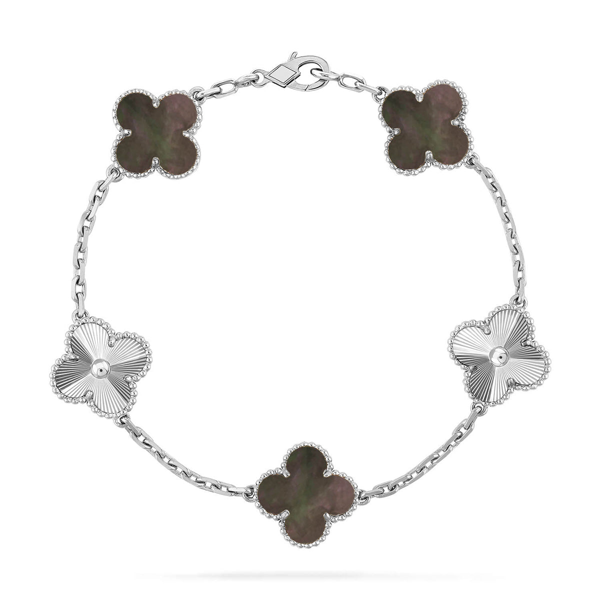 [Peak]LUCKY CLOVER 5-MOTIF BRACELET - GREY MOTHER-OF-PEARL COLLECTION