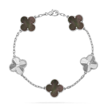 [Peak]LUCKY CLOVER 5-MOTIF BRACELET - GREY MOTHER-OF-PEARL COLLECTION