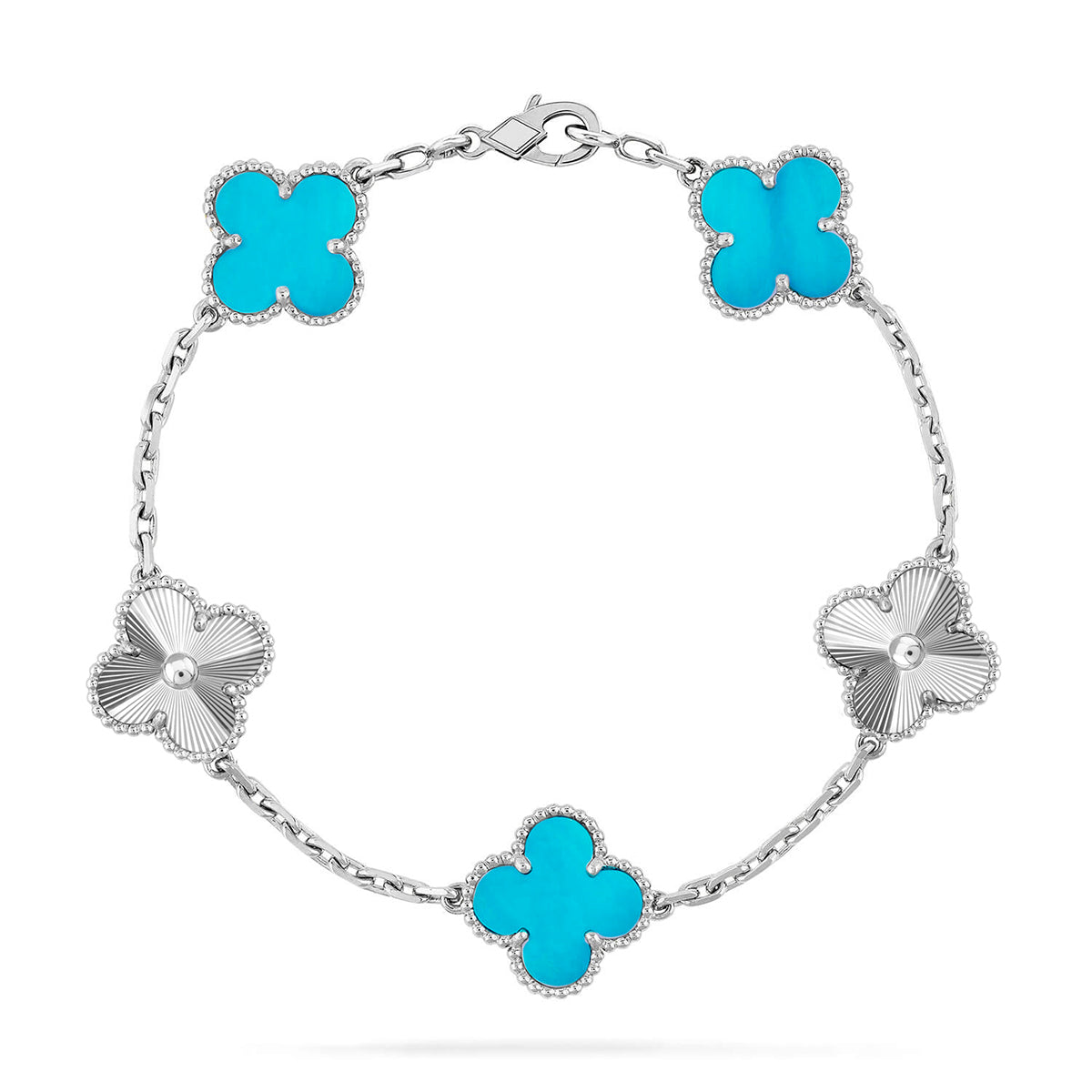 [Peak]LUCKY CLOVER 5-MOTIF BRACELET - TURQUOISE COLLECTION