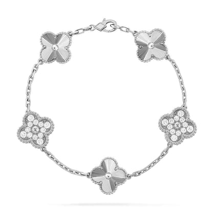 [Peak]LUCKY CLOVER 5-MOTIF BRACELET - LASER COLLECTION