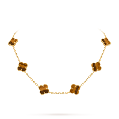 [Peak]CLASSIC LUCKY 10-MOTIF CLOVER NECKLACE GOLD COLLECTION