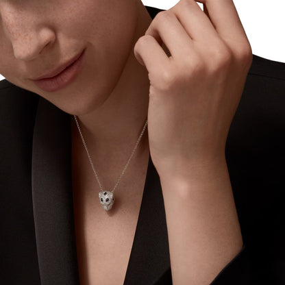 [Peak]LEOPARD HEAD FULL PAVÉ DIAMOND PENDANT NECKLACE