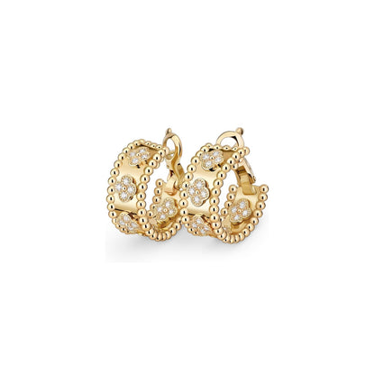 [Peak]KALEIDOSCOPE CLOVER HOOP EARRINGS