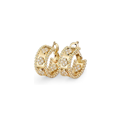 [Peak]KALEIDOSCOPE CLOVER HOOP EARRINGS