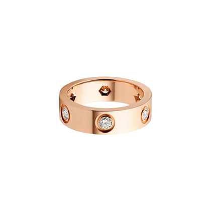 [Peak]LOVE 5.5MM 6 DIAMONDS RING