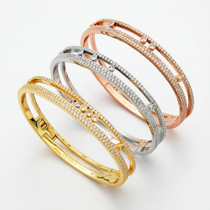 [Peak]MOVE ROMANE PAVÉ DIAMOND BANGLE BRACELET