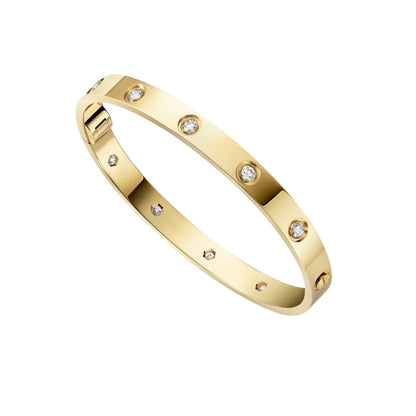 [Peak]CLASSIC 6.1MM LOVE SINGLE-SCREW CLOSURE BANGLE - 10-DIAMOND
